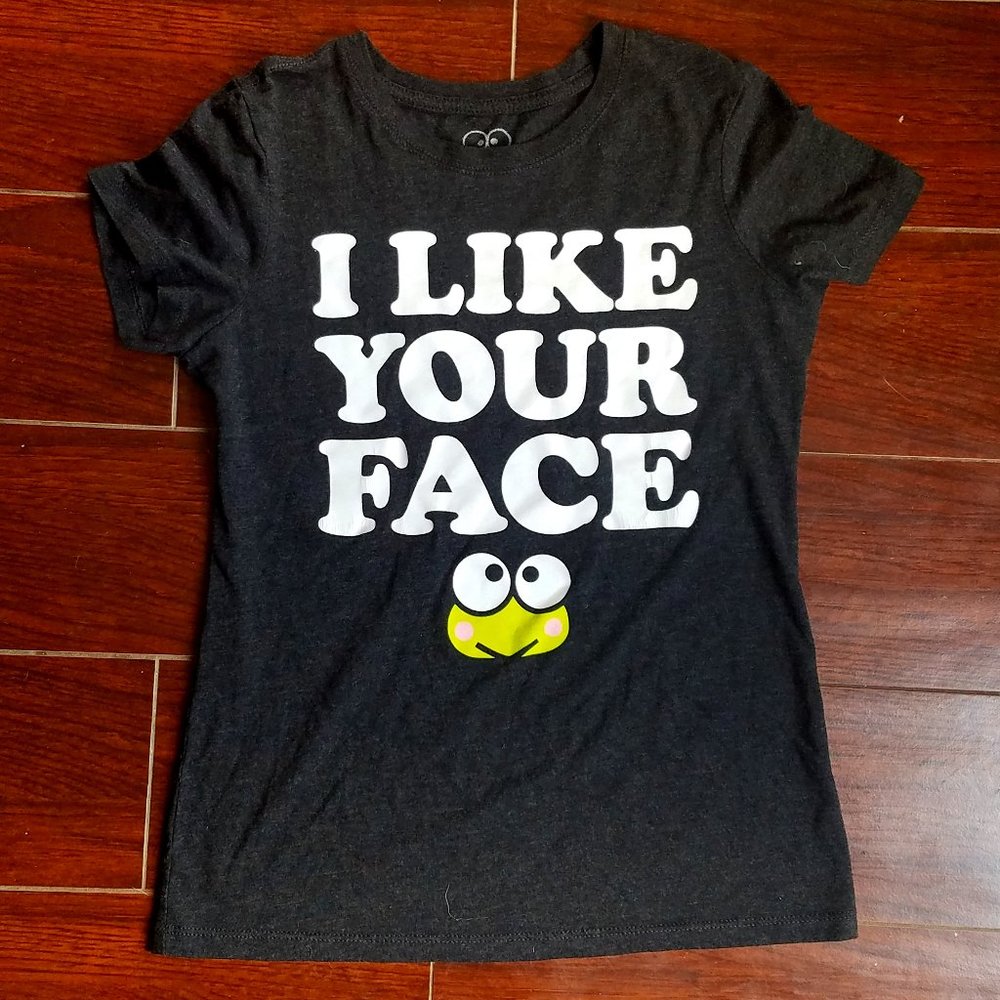 Sanrio Keroppi Gray Short Sleeve Tee Shirt Medium